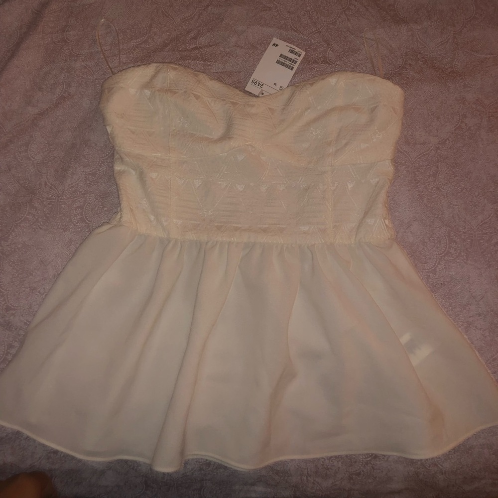 COPY - White Strapless Blouse